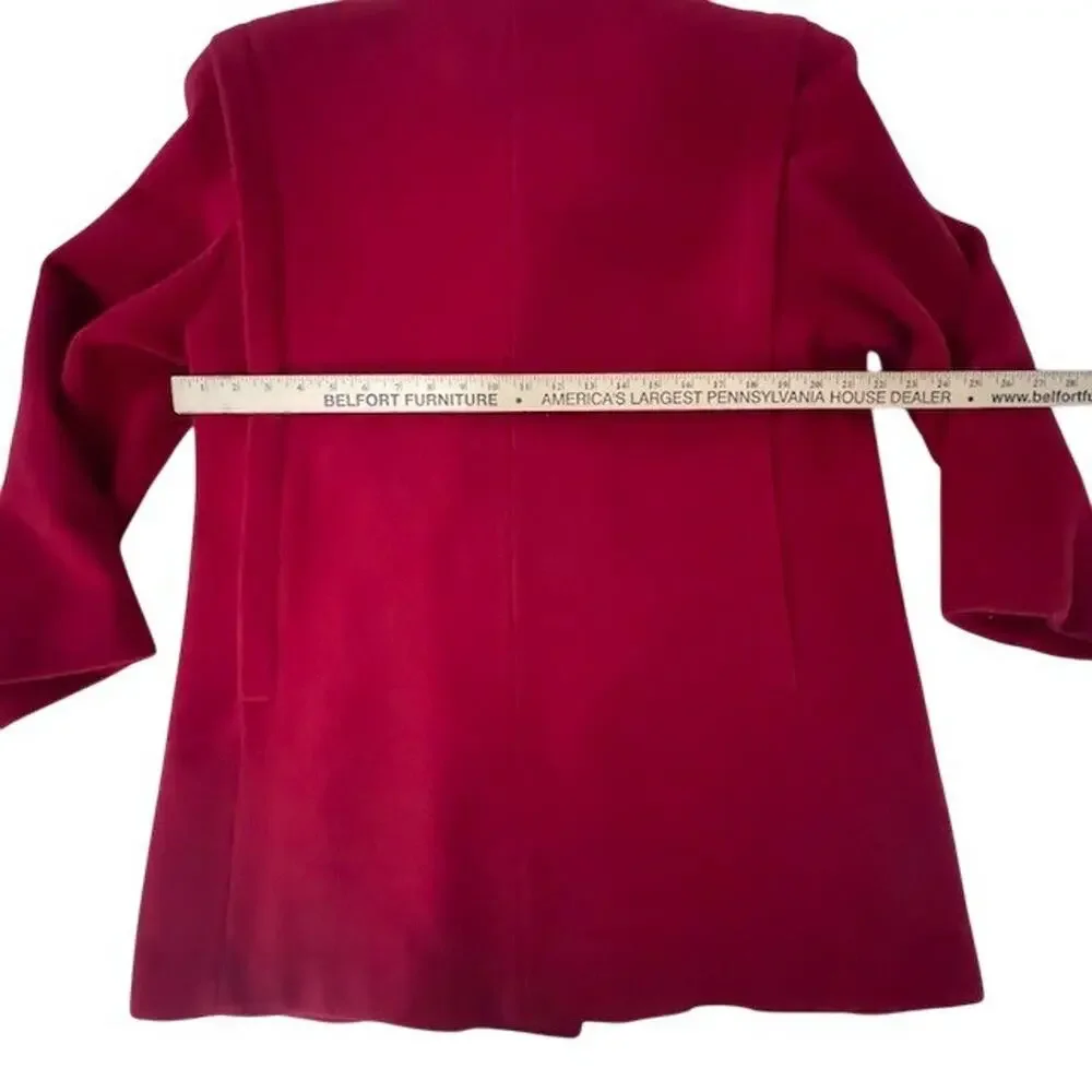 Forecaster Red Wool Coat Women's 10 Elegant Minimalist Quiet Luxury Outerwear